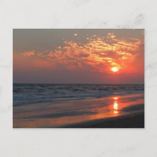 Ocean Sunset - Oak Island, NC Postcard