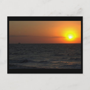 Ocean Sunset Photo Postcard