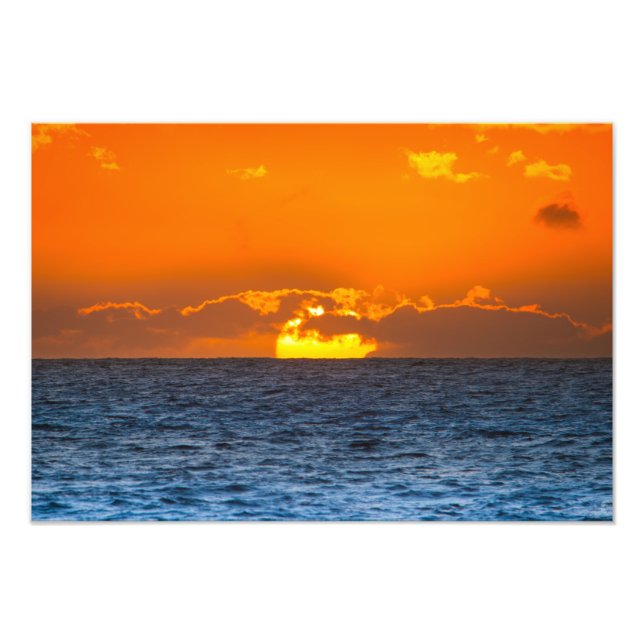 Ocean Sunset Photo Print (Front)