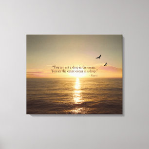 OCEAN SUNSET QUOTE CANVAS PRINT