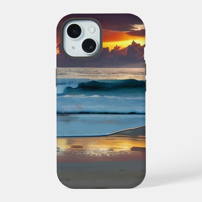 Ocean Sunset Reflection Phone Case (Back)