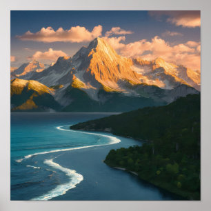 Ocean Sunset Serenade Poster