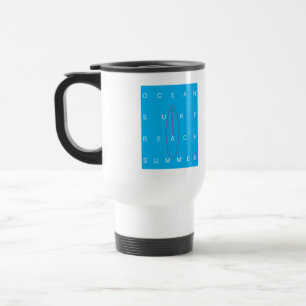 OCEAN SURF BEACH SUMMER TRAVEL MUG
