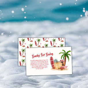Ocean Surf Plam Beach Bag Books For Baby Shower Enclosure Card