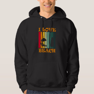 Ocean Surfer Holiday Tropical I Love Beach Summer  Hoodie