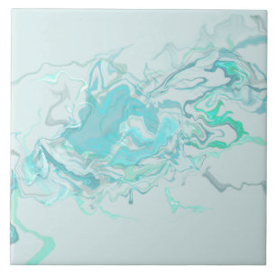 Ocean Swirl II Ceramic Tile