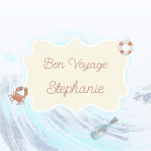 Ocean Theme Bon Voyage Personalized with Name