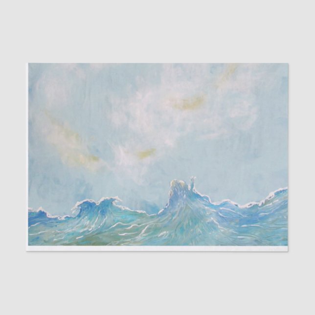 Ocean Theme Tissue Paper Decoupage (Front)