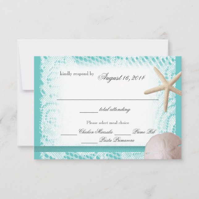 Ocean Theme Wedding Response (Front)