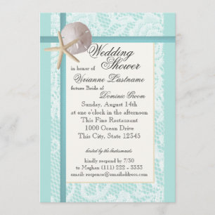 Ocean Theme Wedding Shower Invitation