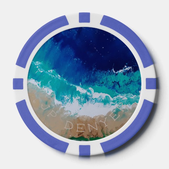 Ocean Themed Poker Chips by JP Denyer (Front)
