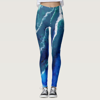 Ocean Tide Abstract Leggings