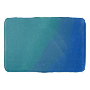Ocean Tide Blue and Green Minimalist  Bath Mat