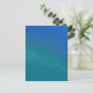 Ocean Tide Blue and Green Minimalist  Postcard