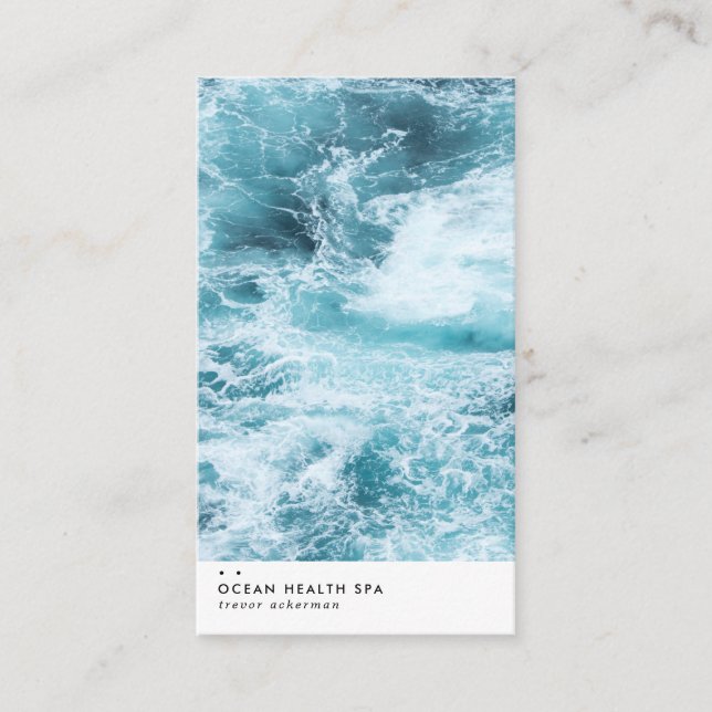 Ocean Tide Modern Business Card (Front)