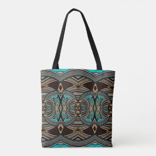 Ocean Tides Abstract Tribal Tote Bag