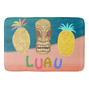Ocean Tiki Pineapple Luau Bath Mat