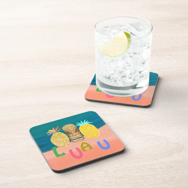 Ocean Tiki Pineapple Luau Coaster (Right Side)