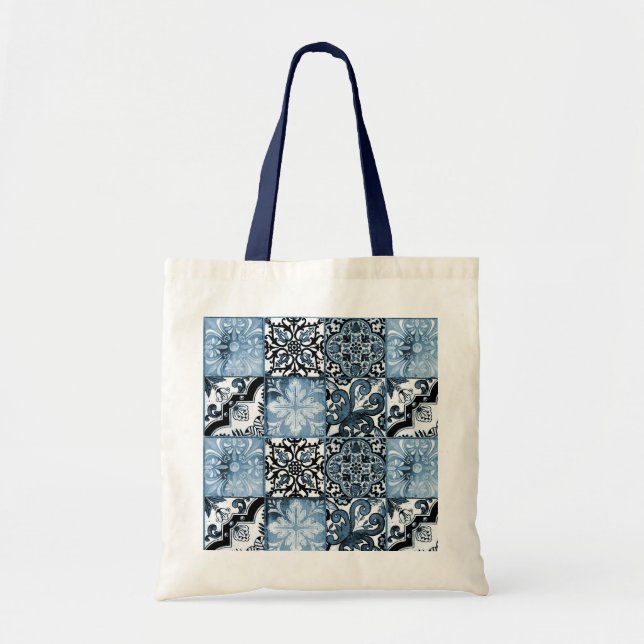 Ocean Tile Tote Bag (Front)