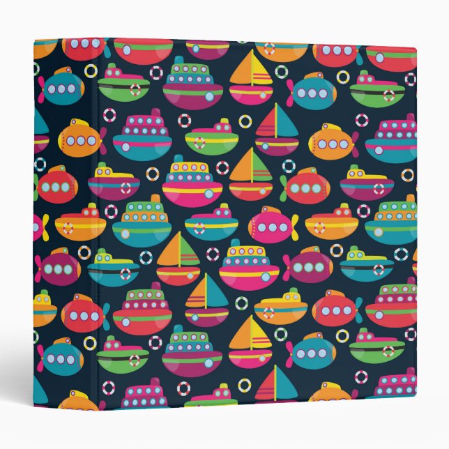 Ocean Transportation Pattern Binder (Front/Spine)