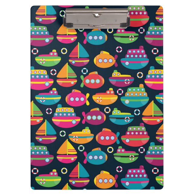 Ocean Transportation Pattern Clipboard (Front)