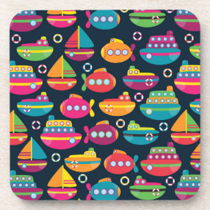 Ocean Transportation Pattern Coaster