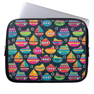 Ocean Transportation Pattern Laptop Sleeve