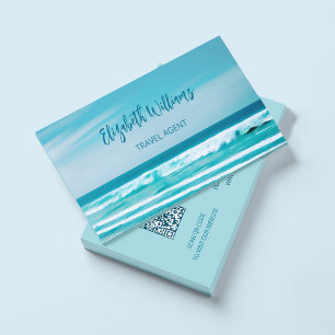 Ocean Travel Agent    QR Code Business Card