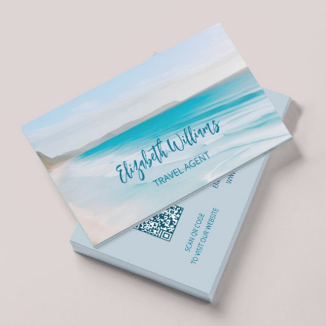 Ocean Travel Agent  | QR Code Business Card (Creator Uploaded)