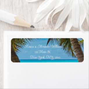 Ocean Tropical Beach Return Address Label