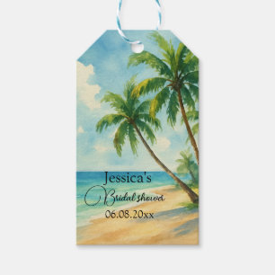 Ocean Tropical Island Beach Bridal shower  Gift Tags