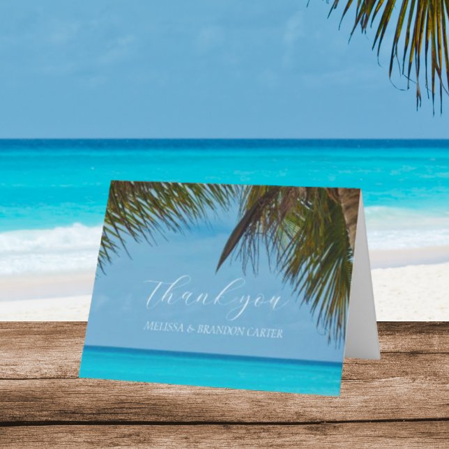 Ocean Tropical Wedding Anniversary Thank you  Card (Creator Uploaded)