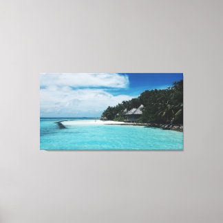 Ocean | Tropics | Sea | Palm trees Canvas Print