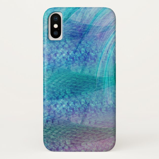 Ocean Turquoise GIrly Mermaid tail Case-Mate iPhone Case (Back)