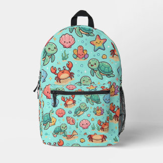 Ocean Turtle Crab Starfish Backpack