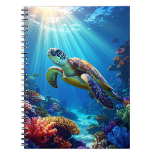 Ocean Turtle Spiral Notebook