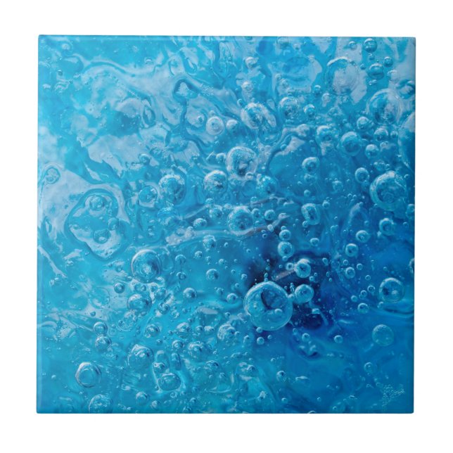 Ocean Under - Abstract Blue Bubbles Tile (Front)