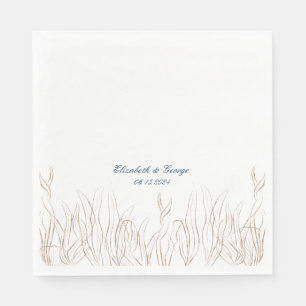 Ocean Under the Sea Elegant Wedding Napkin