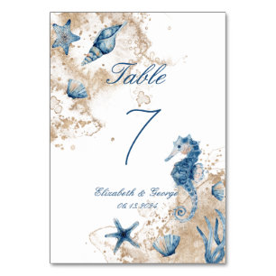 Ocean Under the Sea Fun Fact Number Table Card