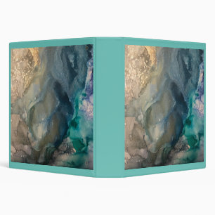Ocean Vibes Binder Beachy Themed Glittery Sand