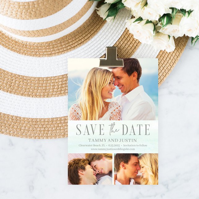 Ocean Vibes Save The Date Card (Creator Uploaded)
