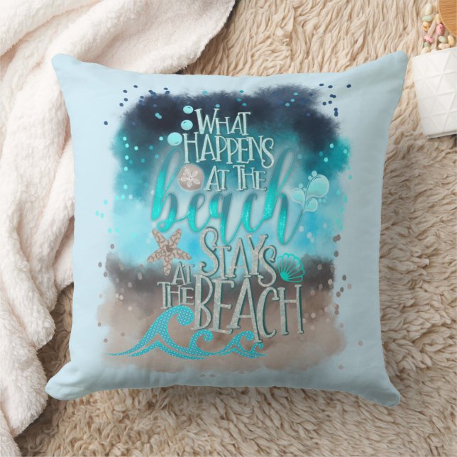 Ocean Vibes Throw Pillow (Blanket)