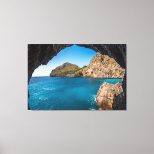 Ocean View Beach Scene Art Wall Canvas Print