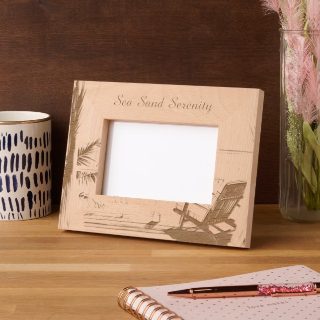 Ocean View Beach Serenity Etched Frames (Left)