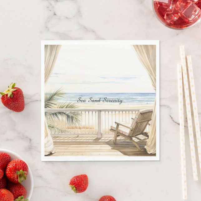 Ocean View Beach Serenity Napkin (Insitu)