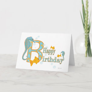 Ocean View Birthday Card Template