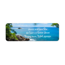 Ocean View Return Address Labels