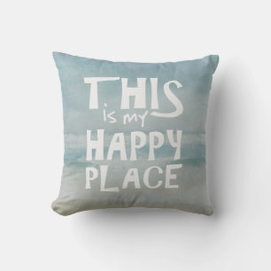 ocean view watercolor throw pillow