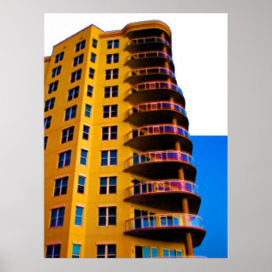 Ocean Vistas Corner Units Architecture Photo Art 3 Poster
