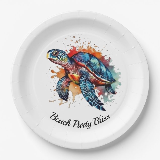 Ocean Wanderer, custom Paper Plate (Front)